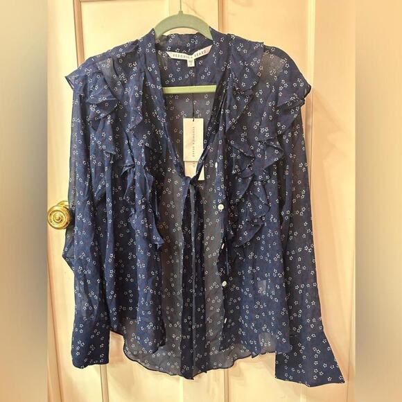 NWT veronica beard finley floral blouse - Picture 3 of 8